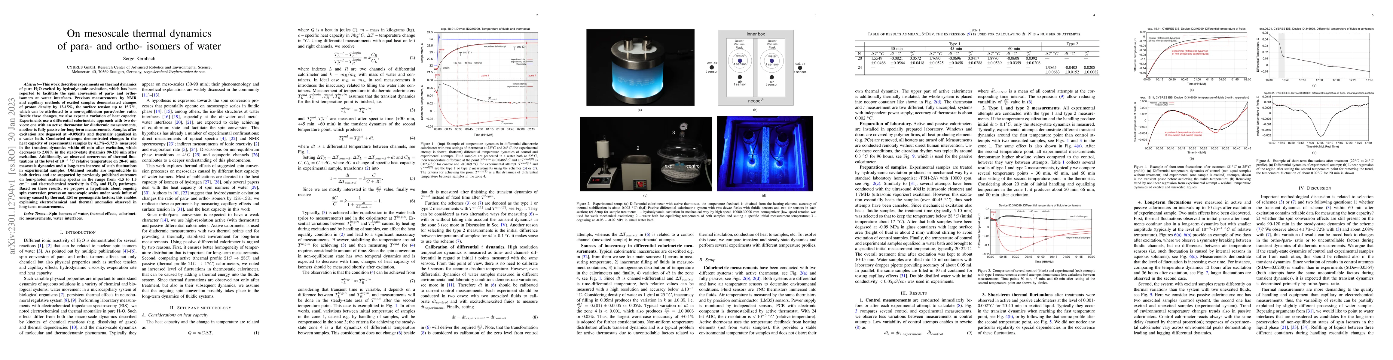 Thumbnail for On mesoscale thermal dynamics of para- and ortho- isomers of water