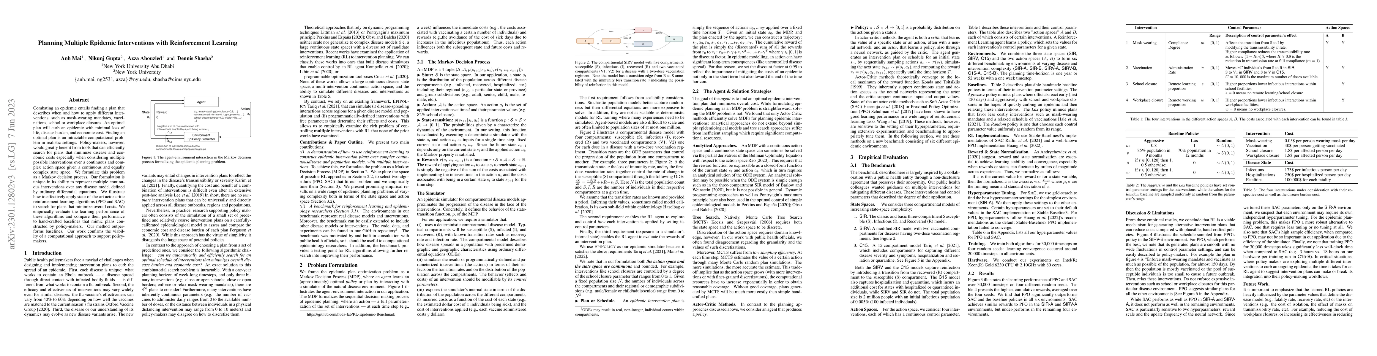 Thumbnail for Planning Multiple Epidemic Interventions with Reinforcement Learning