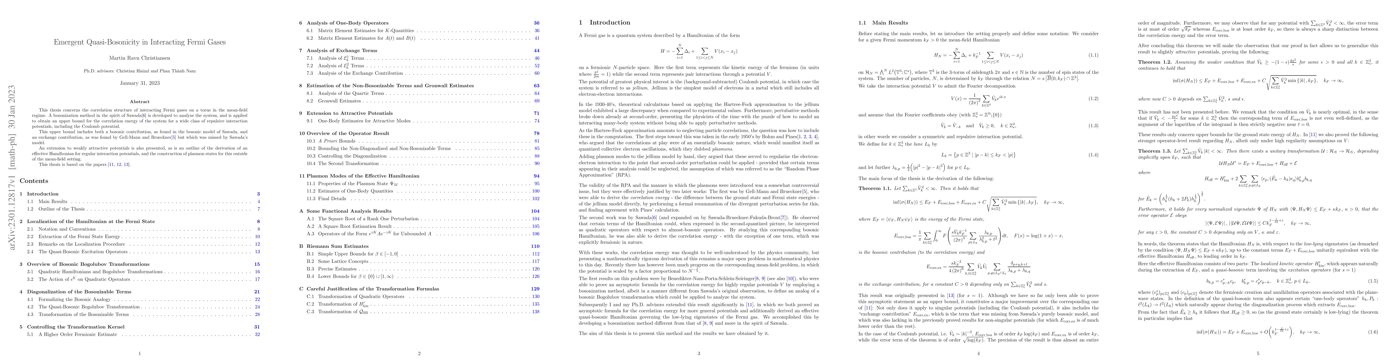 Thumbnail for Emergent Quasi-Bosonicity in Interacting Fermi Gases
