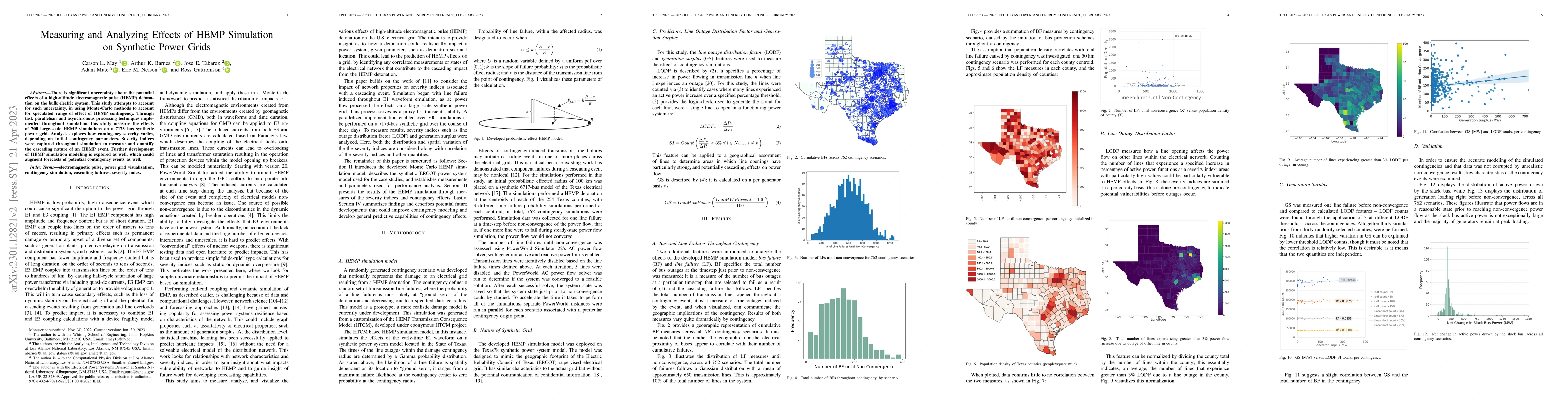 Thumbnail for Measuring and Analyzing Effects of HEMP Simulation on Synthetic Power
  Grids
