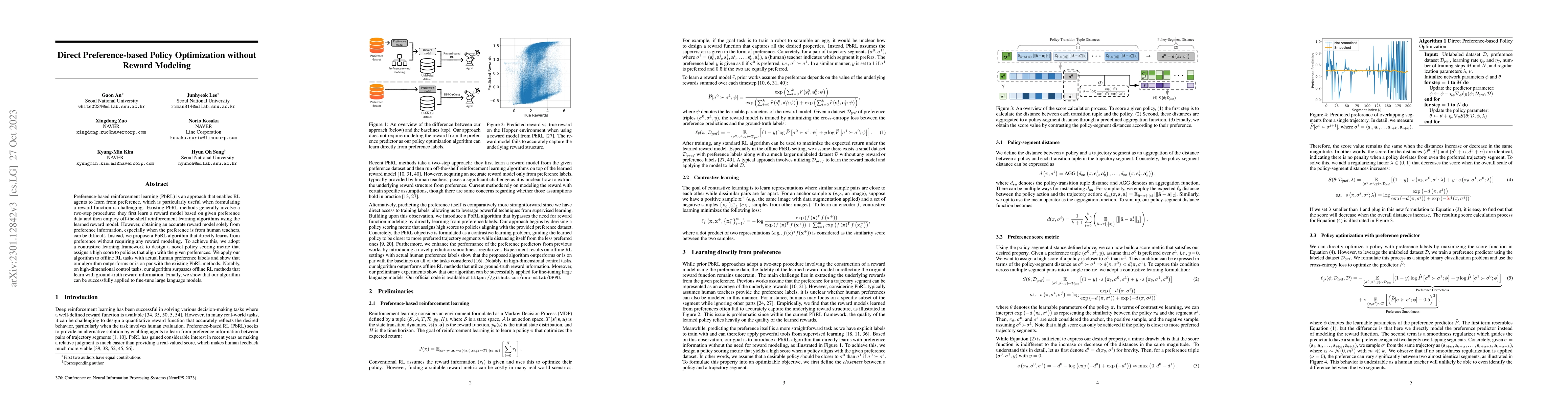 Thumbnail for Direct Preference-based Policy Optimization without Reward Modeling