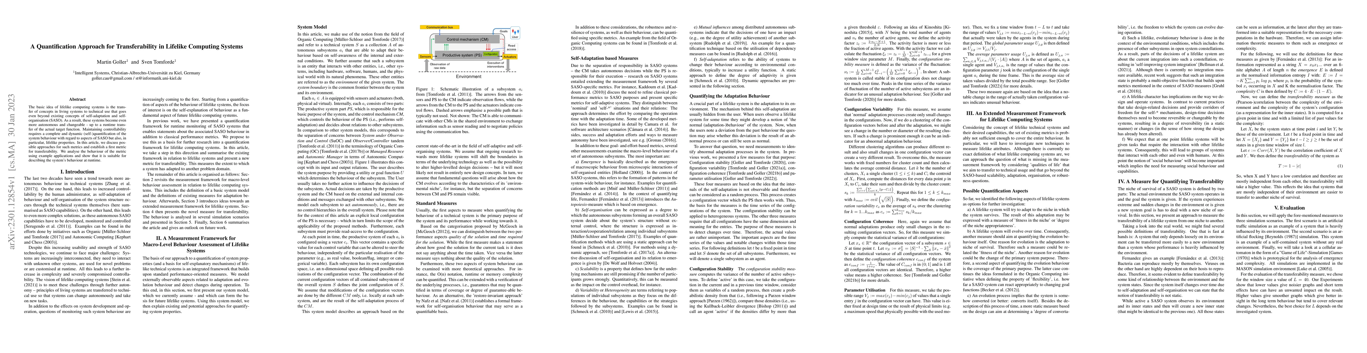 Thumbnail for A Quantification Approach for Transferability in Lifelike Computing
  Systems