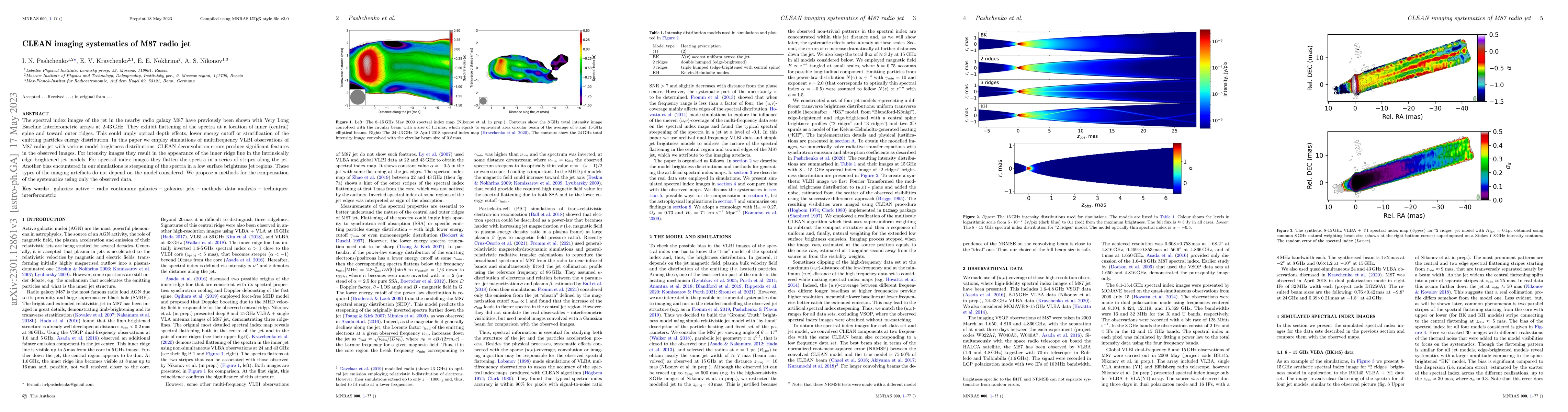 Thumbnail for CLEAN imaging systematics of M87 radio jet