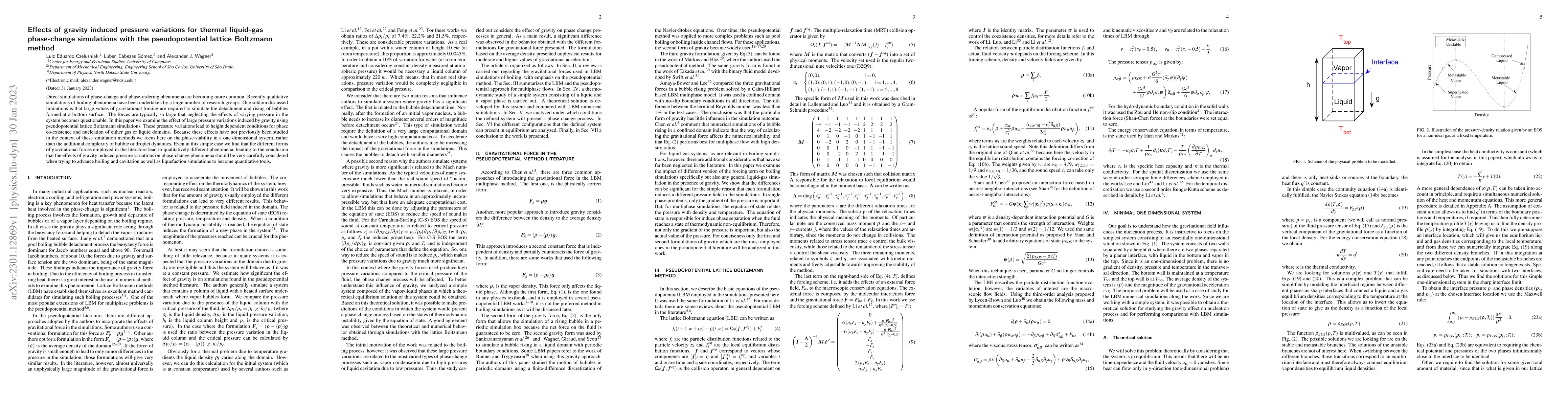 Thumbnail for Effects of gravity induced pressure variations for thermal liquid-gas
  phase-change simulations with the pseudopotential lattice Boltzmann method