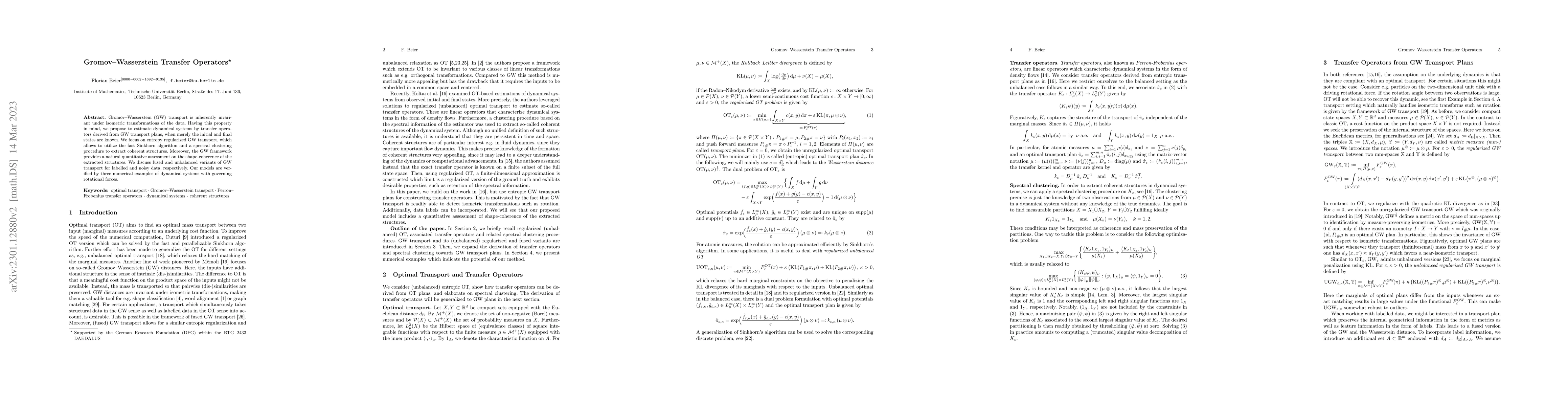 Thumbnail for Gromov-Wasserstein Transfer Operators