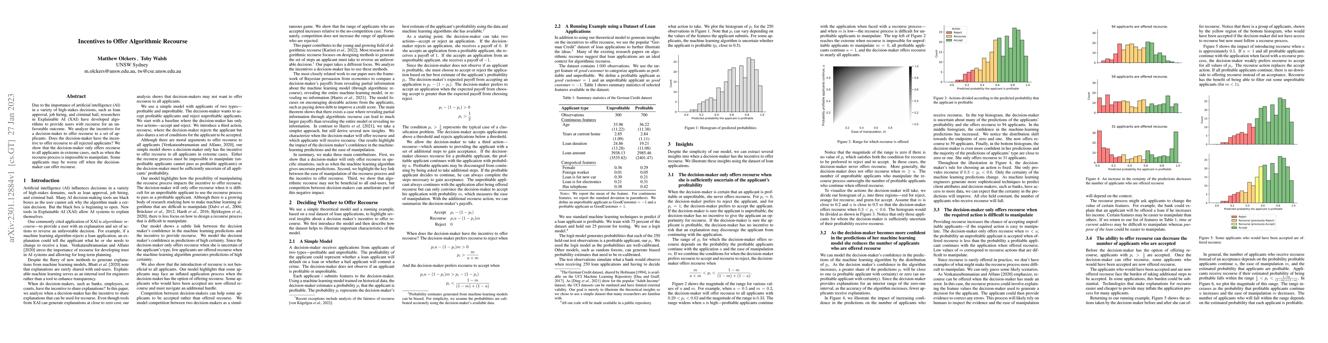 Thumbnail for Incentives to Offer Algorithmic Recourse