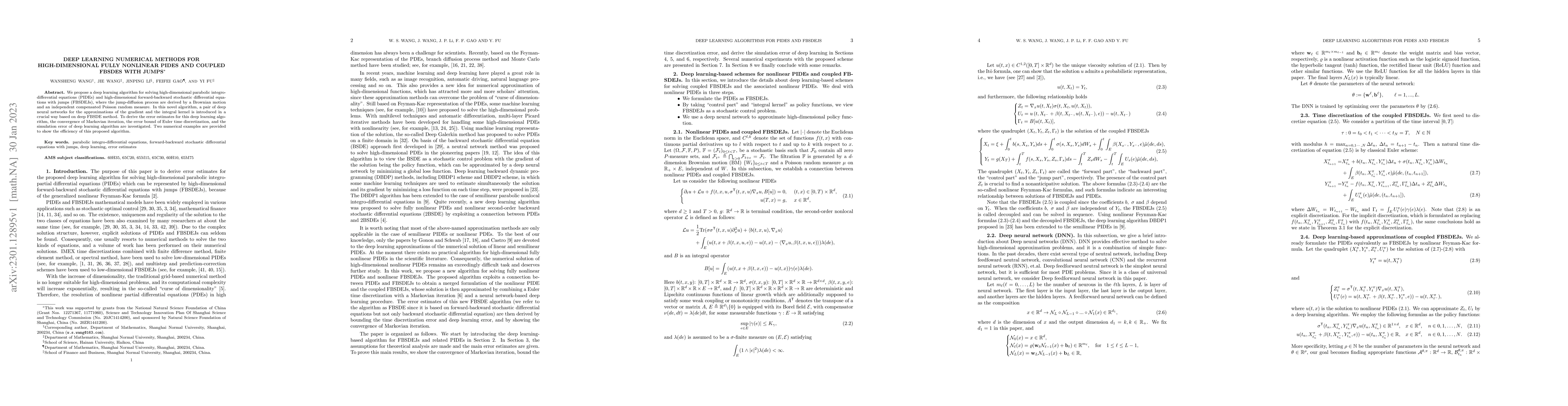 Thumbnail for Deep learning numerical methods for high-dimensional fully nonlinear
  PIDEs and coupled FBSDEs with jumps