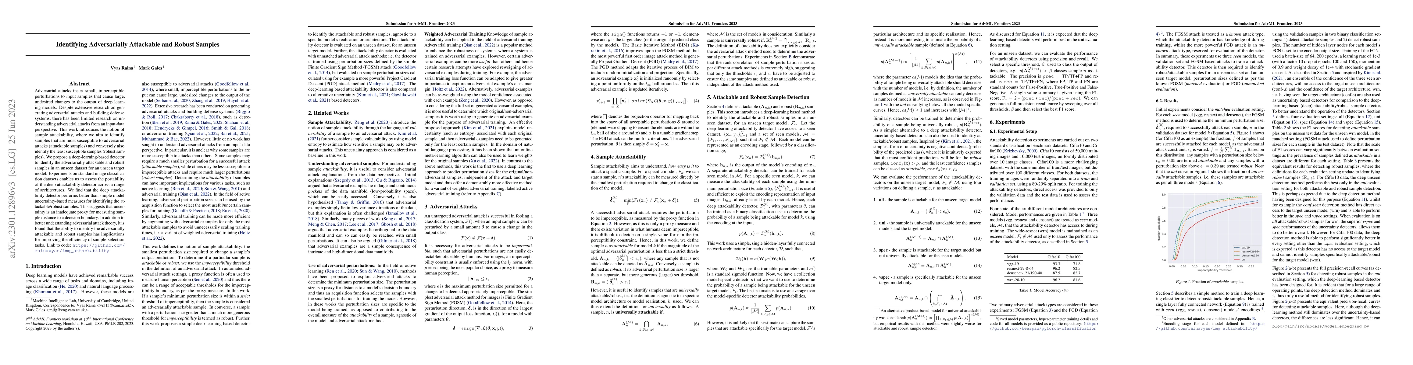 Thumbnail for Identifying Adversarially Attackable and Robust Samples
