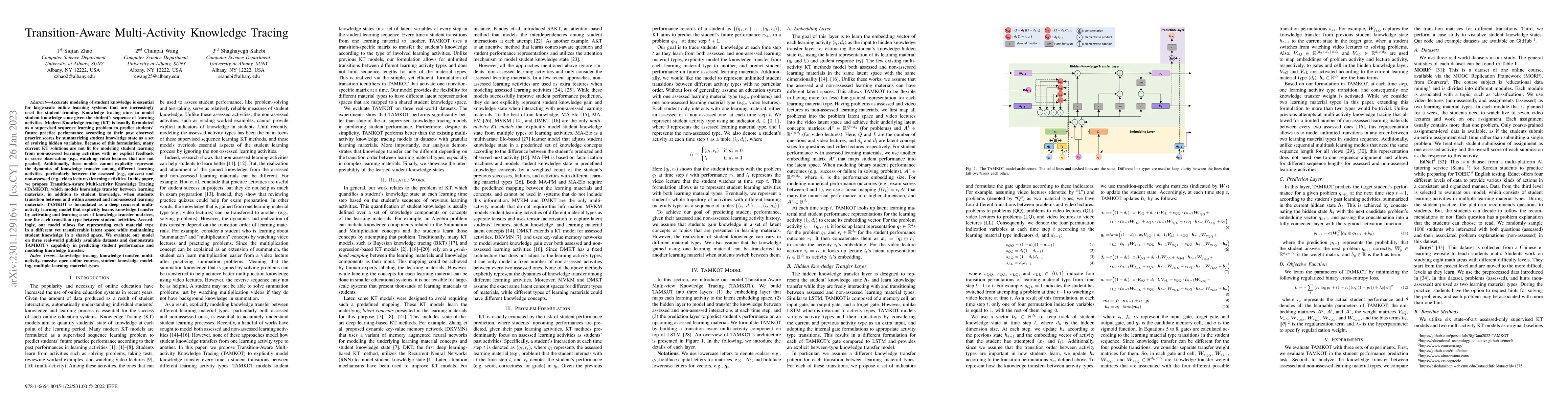 Thumbnail for Transition-Aware Multi-Activity Knowledge Tracing