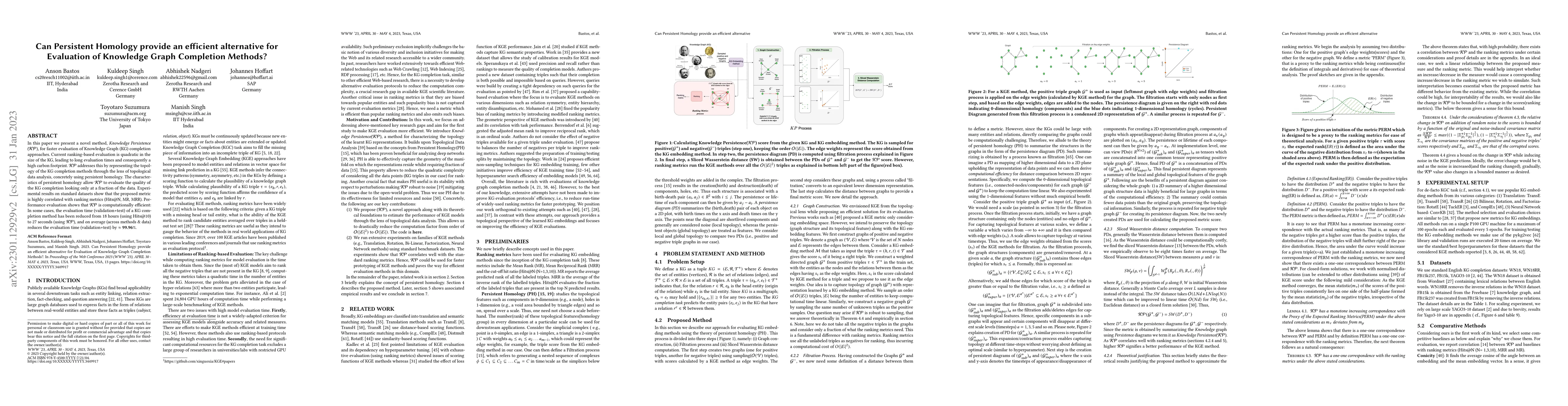 Thumbnail for Can Persistent Homology provide an efficient alternative for Evaluation
  of Knowledge Graph Completion Methods?