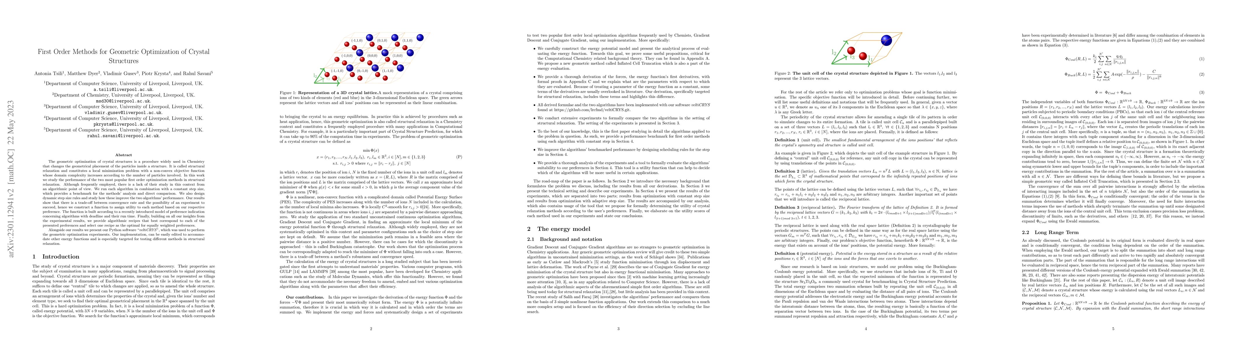 Thumbnail for First Order Methods for Geometric Optimization of Crystal Structures
