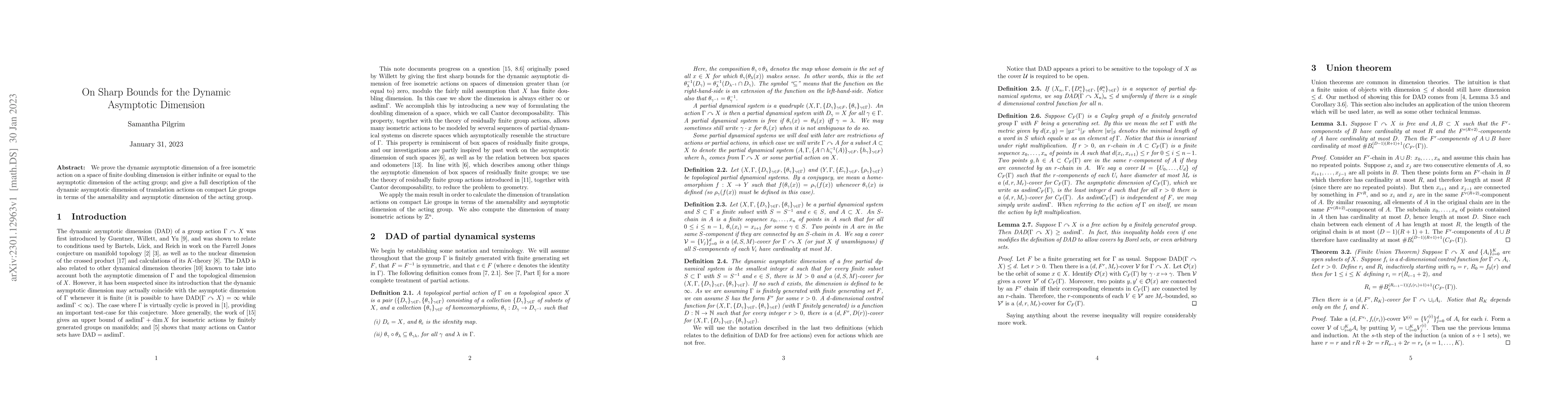 Thumbnail for On Sharp Bounds for the Dynamic Asymptotic Dimension