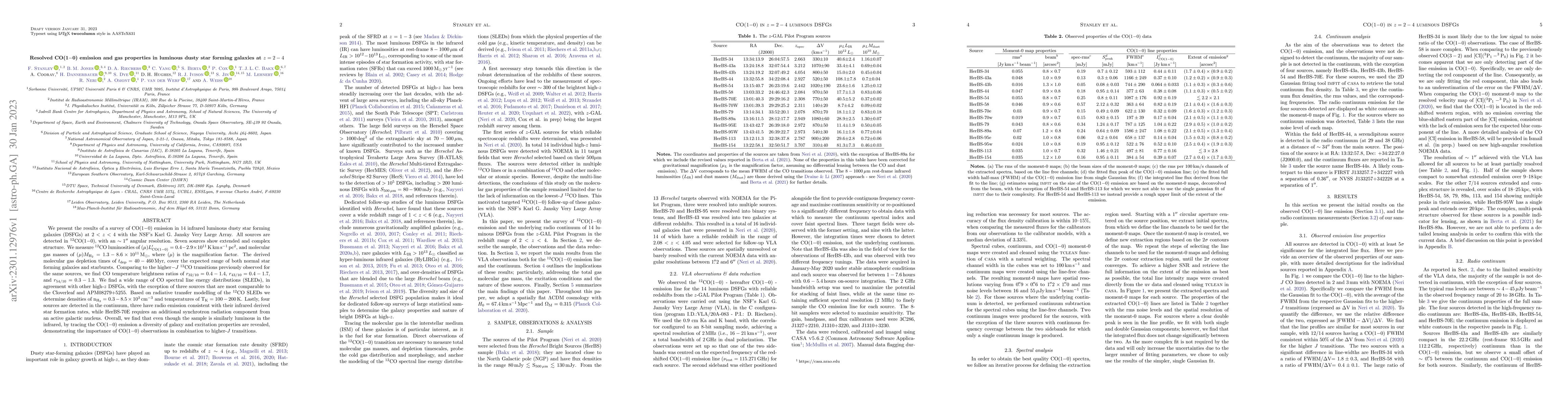 Thumbnail for Resolved CO(1-0) emission and gas properties in luminous dusty star
  forming galaxies at z=2-4
