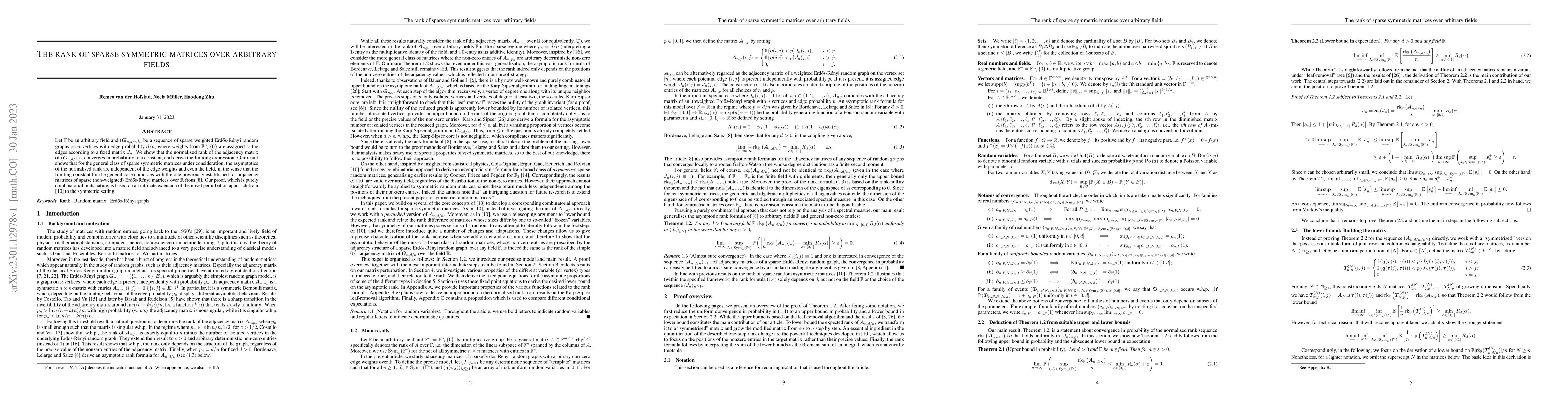 Thumbnail for The rank of sparse symmetric matrices over arbitrary fields