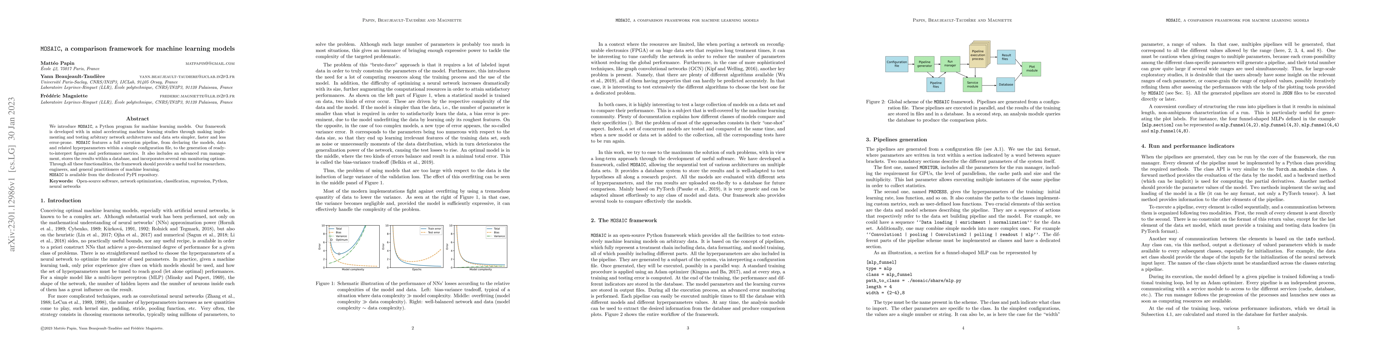 Thumbnail for MOSAIC, acomparison framework for machine learning models
