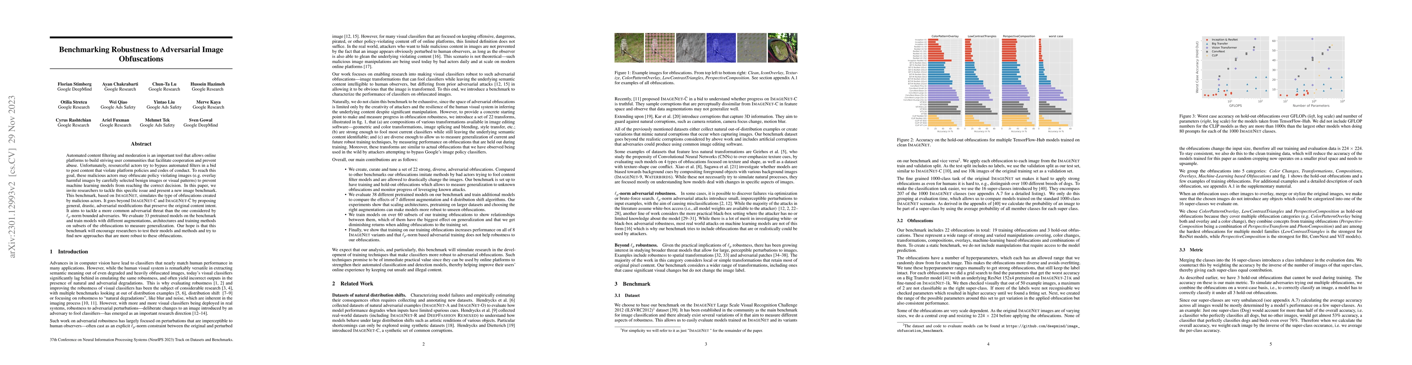 Thumbnail for Benchmarking Robustness to Adversarial Image Obfuscations