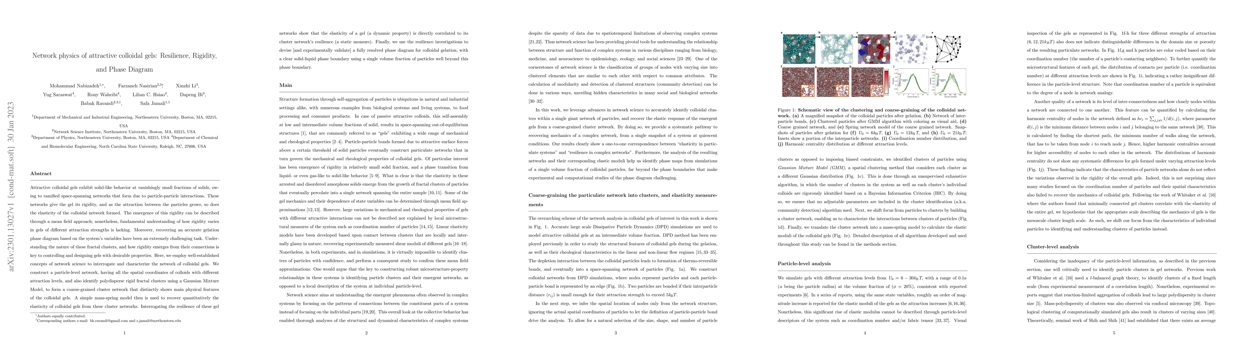 Thumbnail for Network physics of attractive colloidal gels: Resilience, Rigidity, and
  Phase Diagram