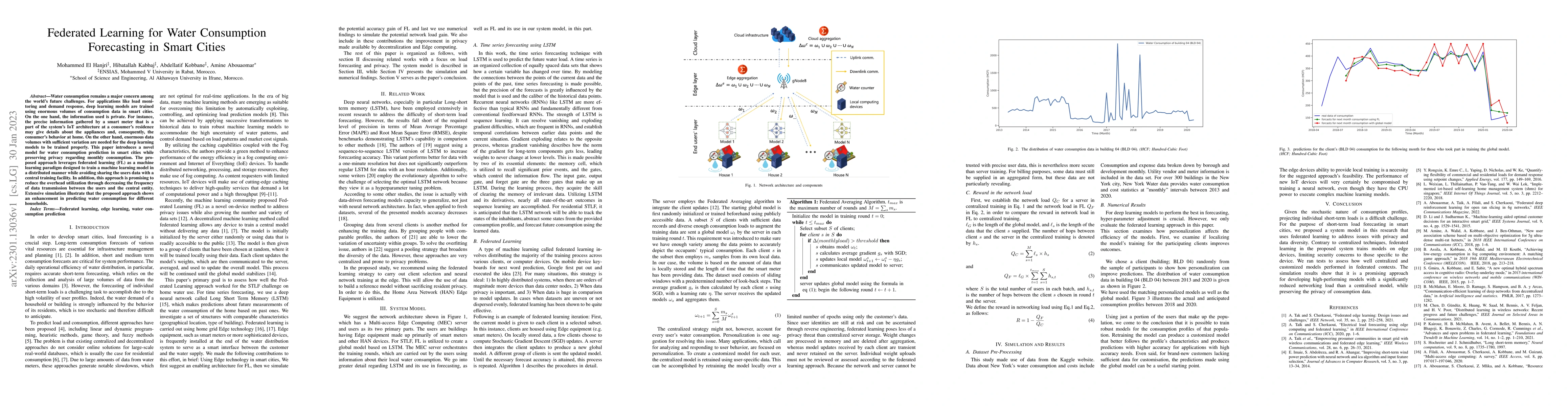 Thumbnail for Federated Learning for Water Consumption Forecasting in Smart Cities