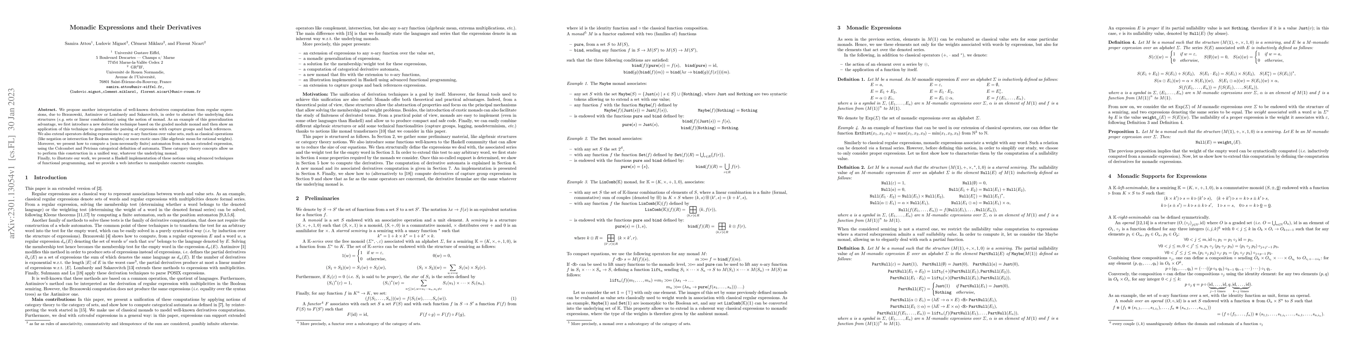 Thumbnail for Monadic Expressions and their Derivatives [extended version]