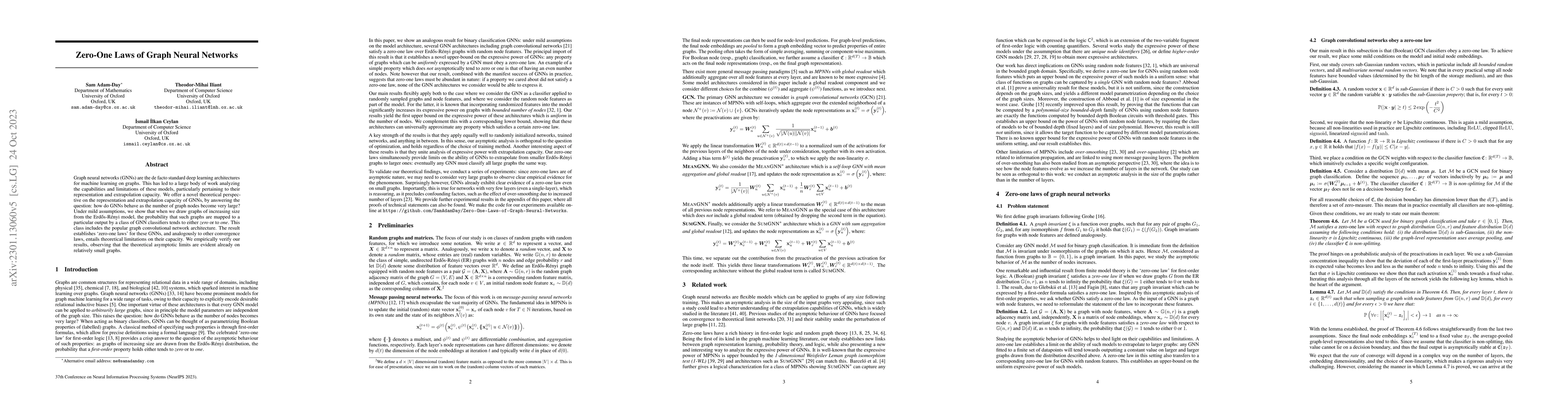 Thumbnail for Zero-One Laws of Graph Neural Networks