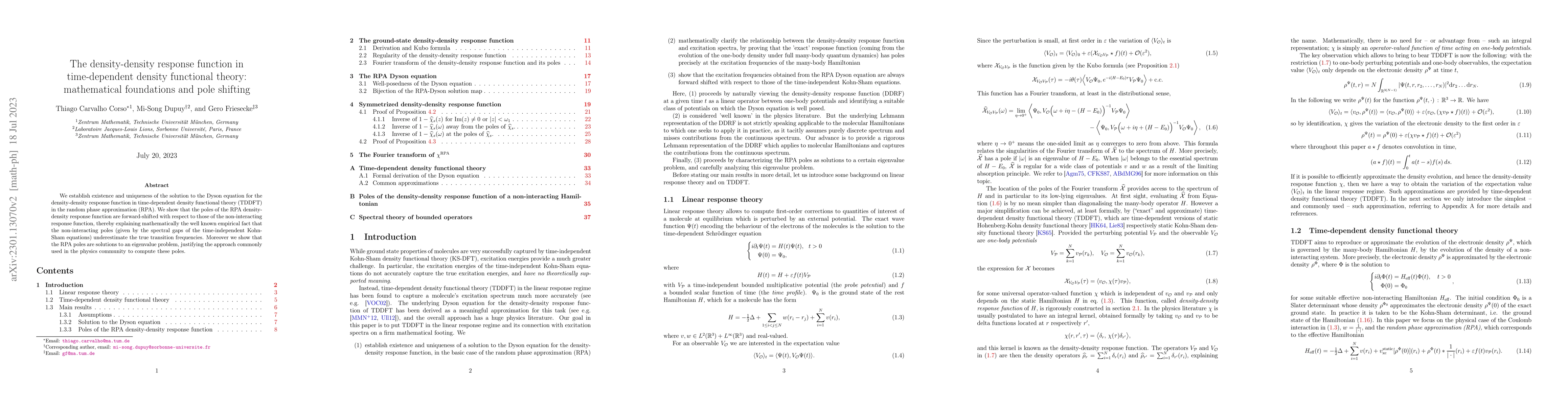 Thumbnail for The density-density response function in time-dependent density
  functional theory: mathematical foundations and pole shifting