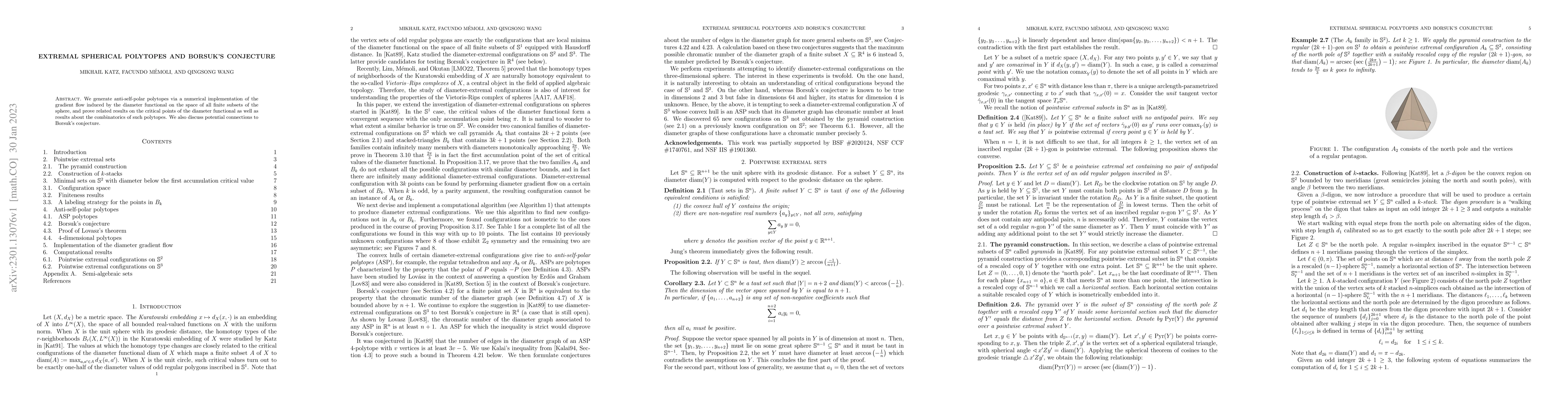 Thumbnail for Extremal spherical polytopes and Borsuk's conjecture