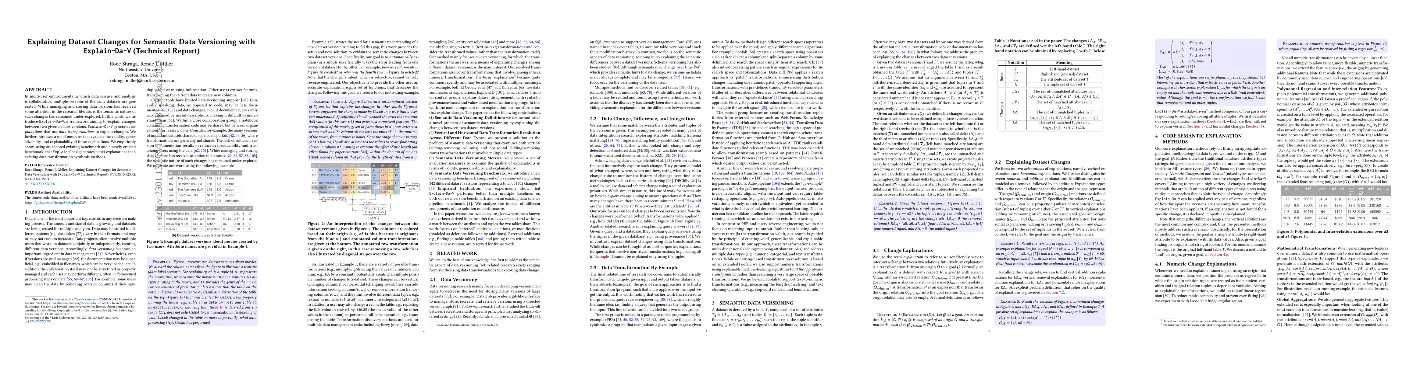 Thumbnail for Explaining Dataset Changes for Semantic Data Versioning with
  Explain-Da-V (Technical Report)