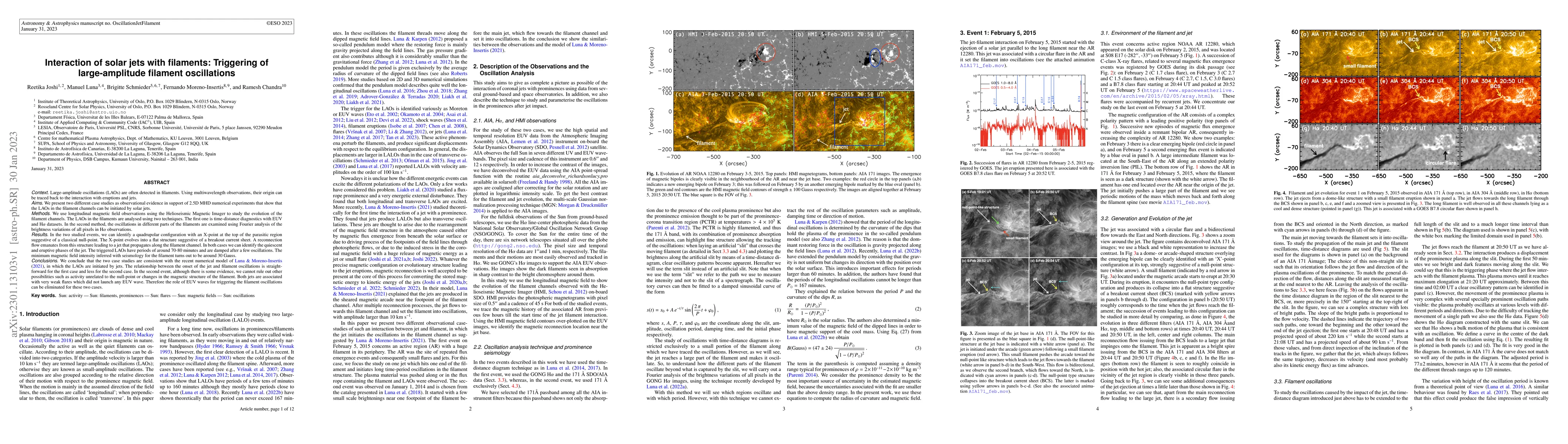 Thumbnail for Interaction of solar jets with filaments: Triggering of large-amplitude
  filament oscillations