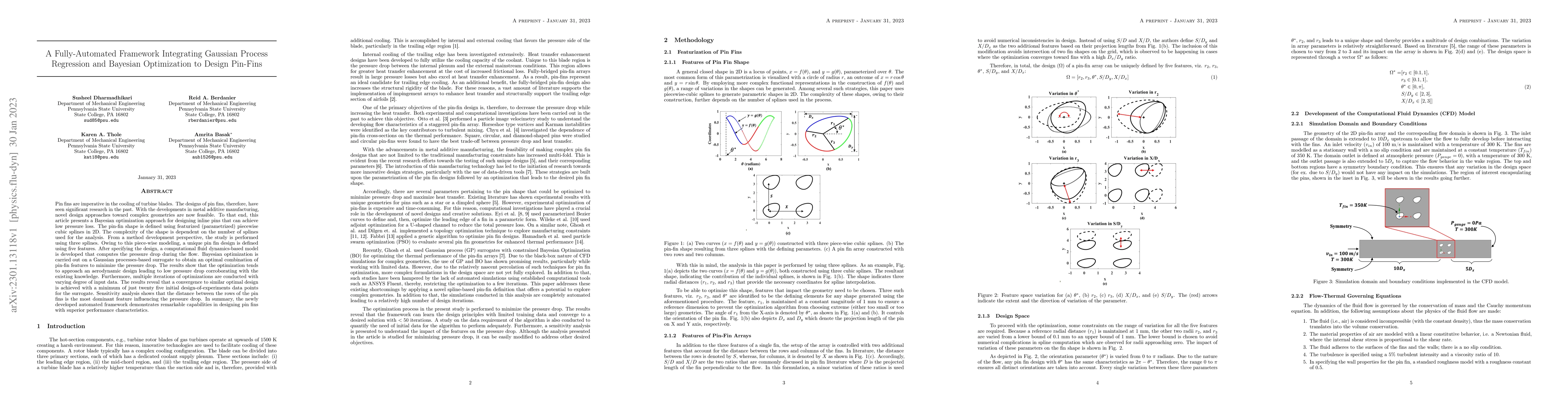 Thumbnail for A Fully-Automated Framework Integrating Gaussian Process Regression and
  Bayesian Optimization to Design Pin-Fins