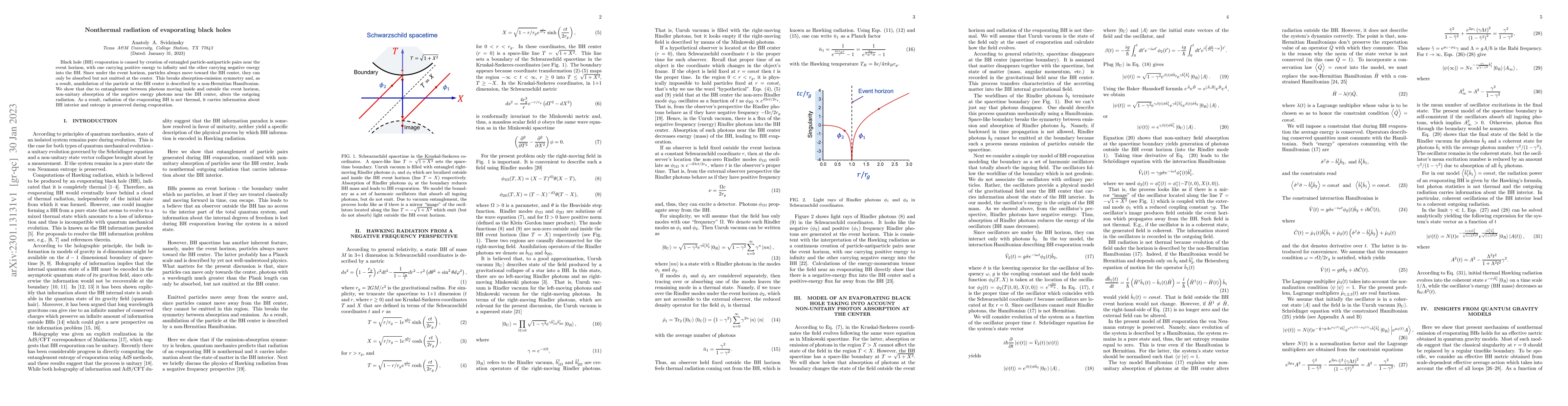Thumbnail for Nonthermal radiation of evaporating black holes