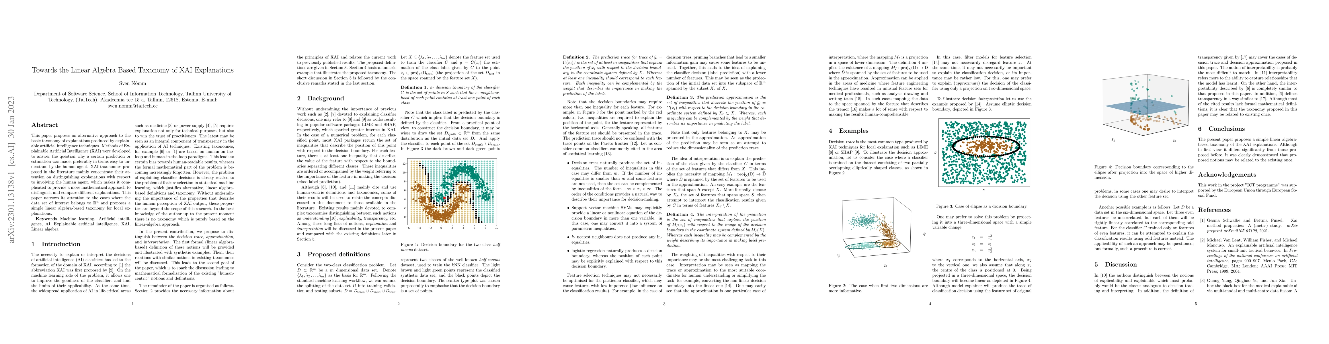 Thumbnail for Towards the Linear Algebra Based Taxonomy of XAI Explanations