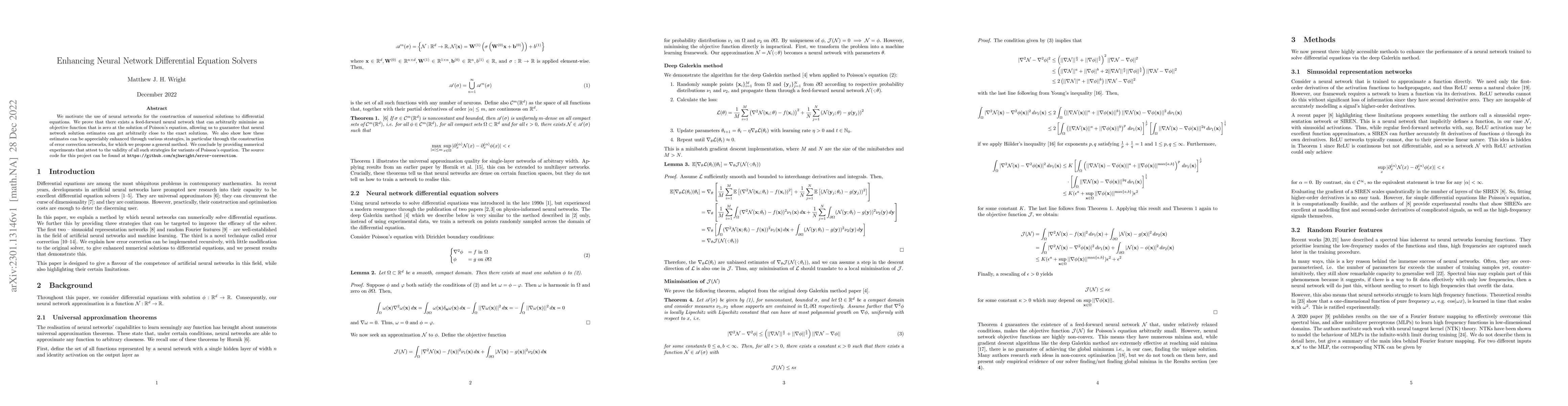 Thumbnail for Enhancing Neural Network Differential Equation Solvers
