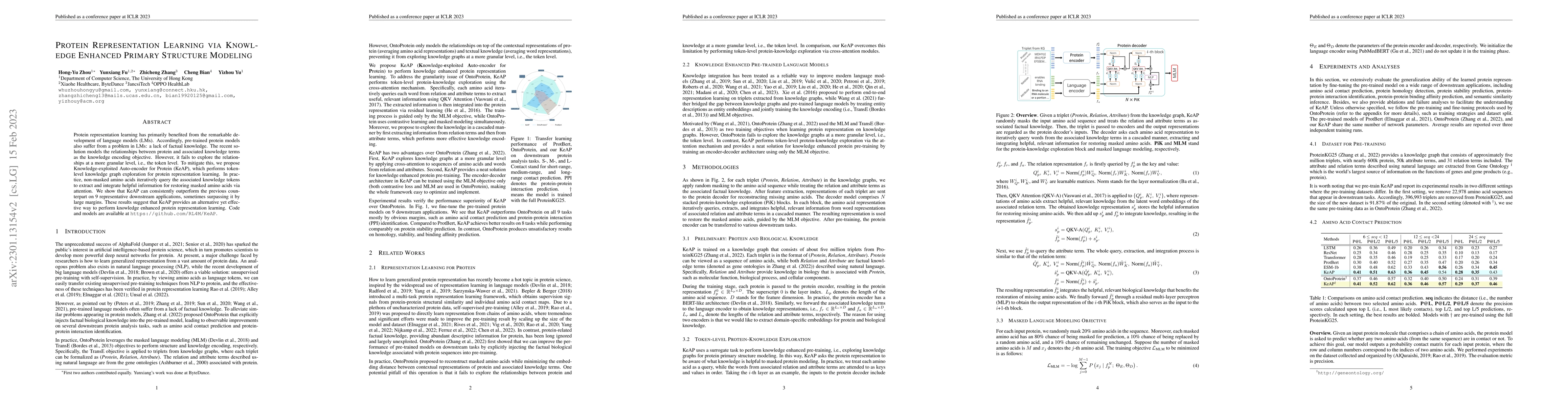 Thumbnail for Protein Representation Learning via Knowledge Enhanced Primary Structure
  Modeling