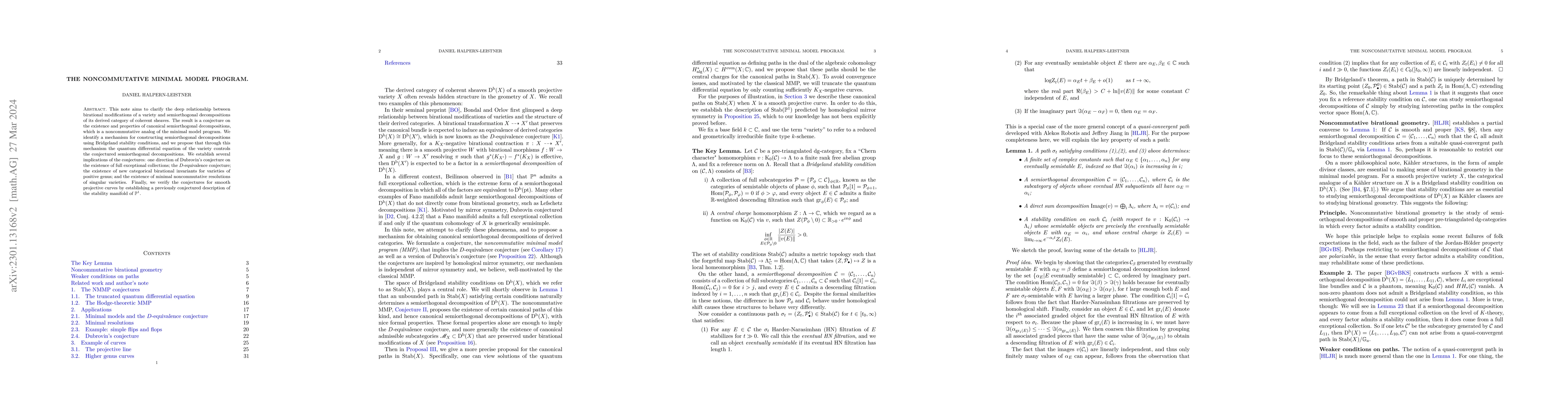 Thumbnail for The noncommutative minimal model program