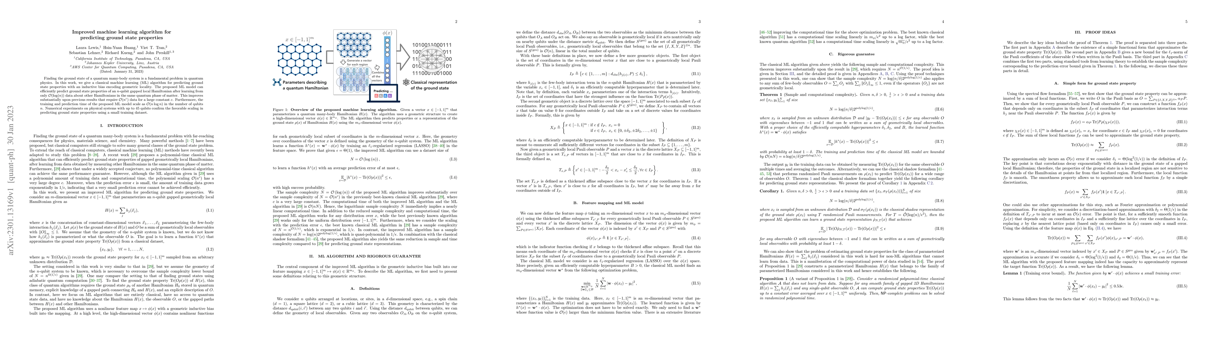 Thumbnail for Improved machine learning algorithm for predicting ground state
  properties