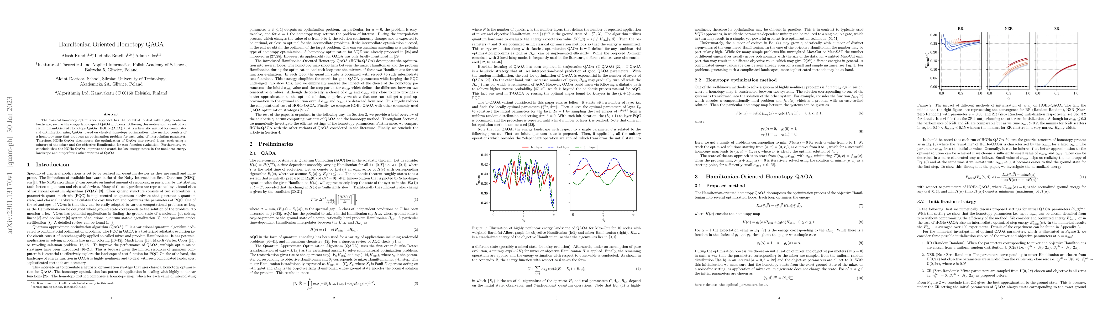 Thumbnail for Hamiltonian-Oriented Homotopy QAOA