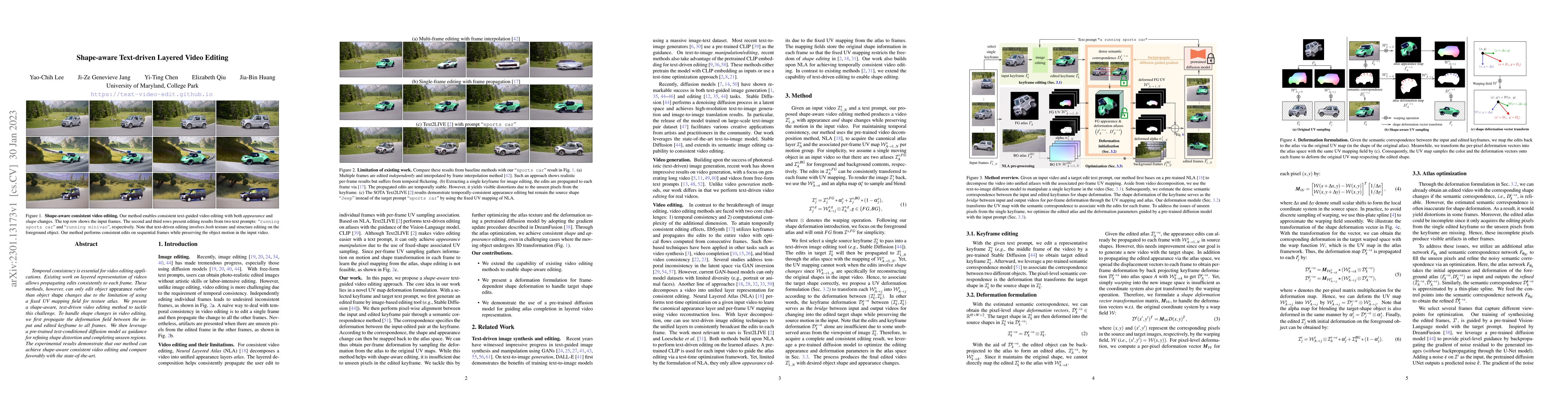 Thumbnail for Shape-aware Text-driven Layered Video Editing