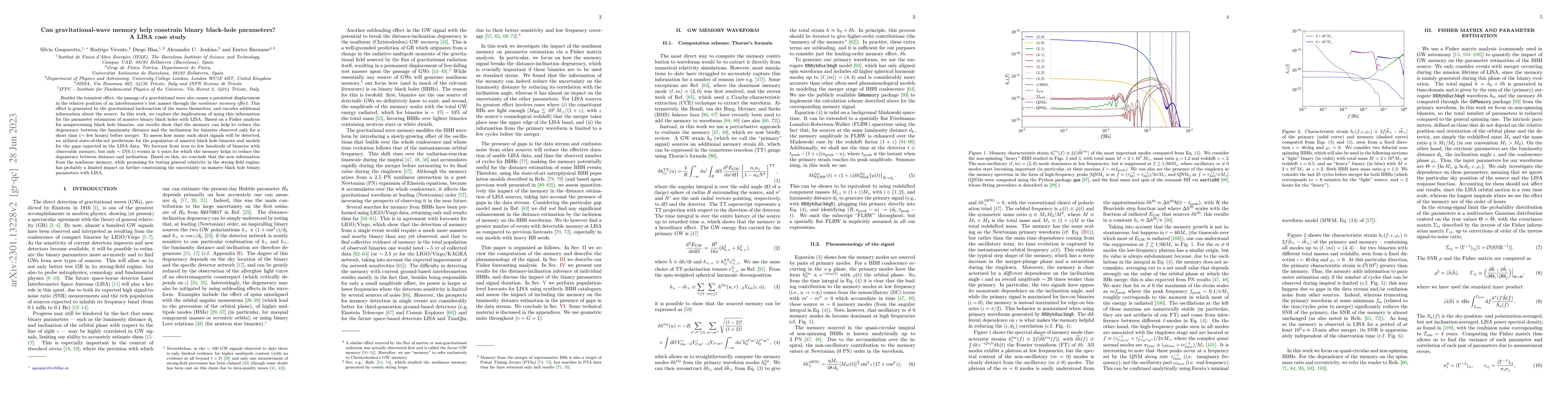 Thumbnail for Can gravitational-wave memory help constrain binary black-hole
  parameters? A LISA case study