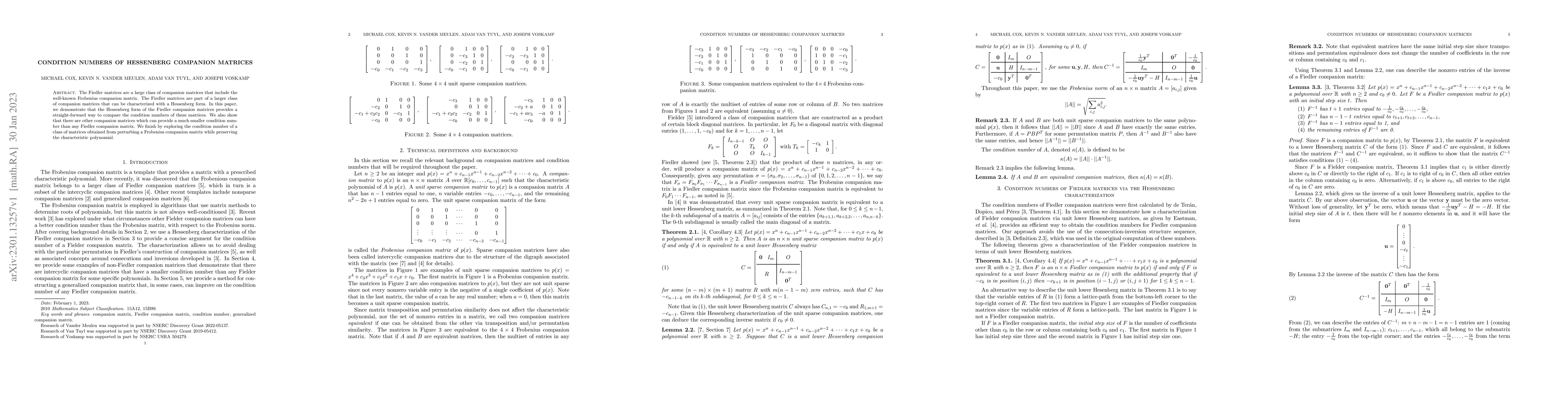 Thumbnail for Condition Numbers of Hessenberg Companion Matrices