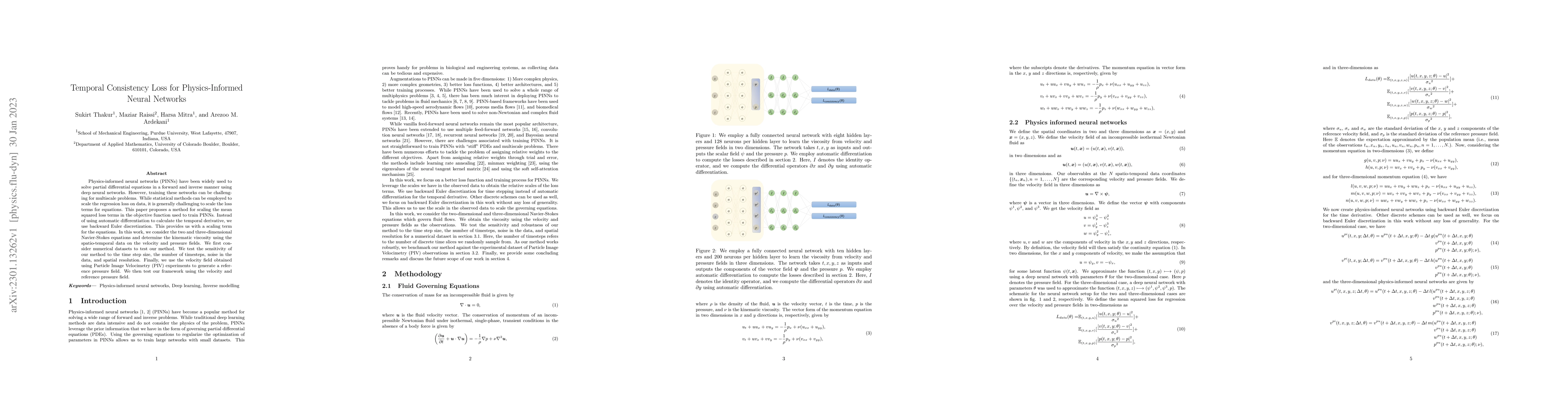 Thumbnail for Temporal Consistency Loss for Physics-Informed Neural Networks