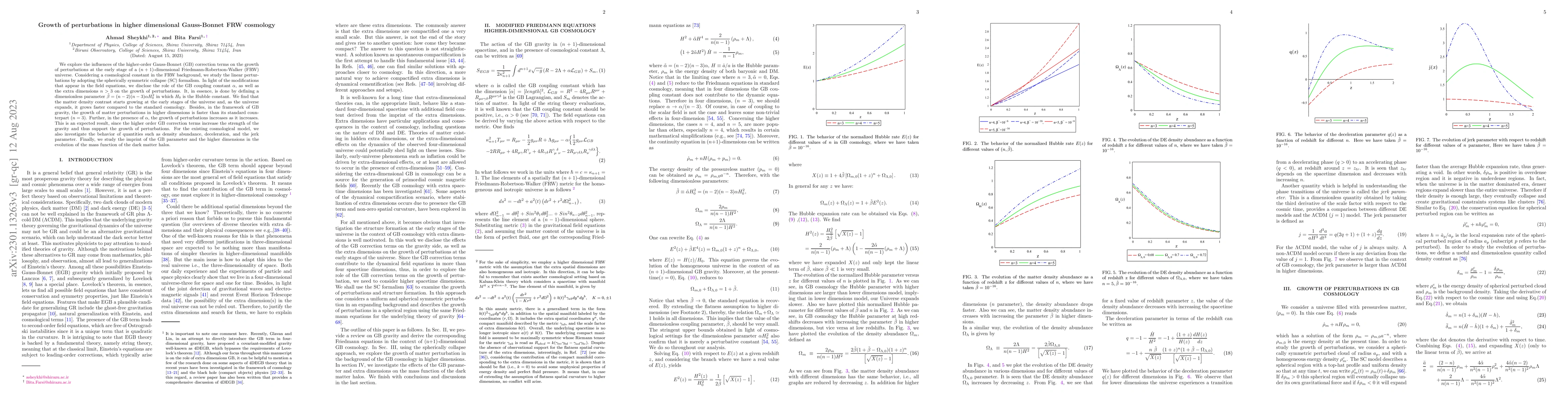 Thumbnail for Growth of perturbations in higher dimensional Gauss-Bonnet FRW cosmology