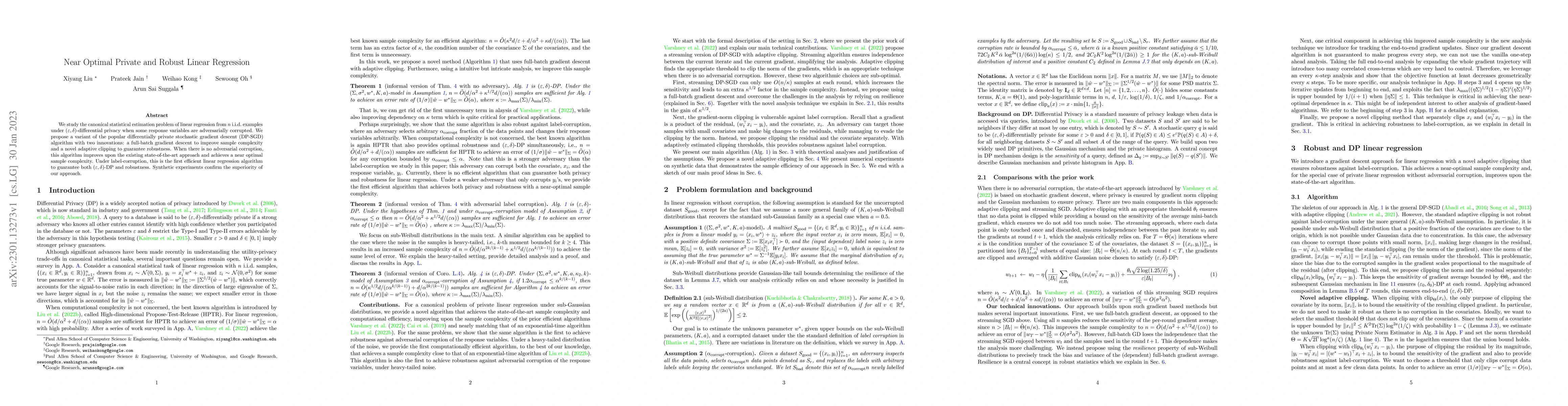 Thumbnail for Near Optimal Private and Robust Linear Regression