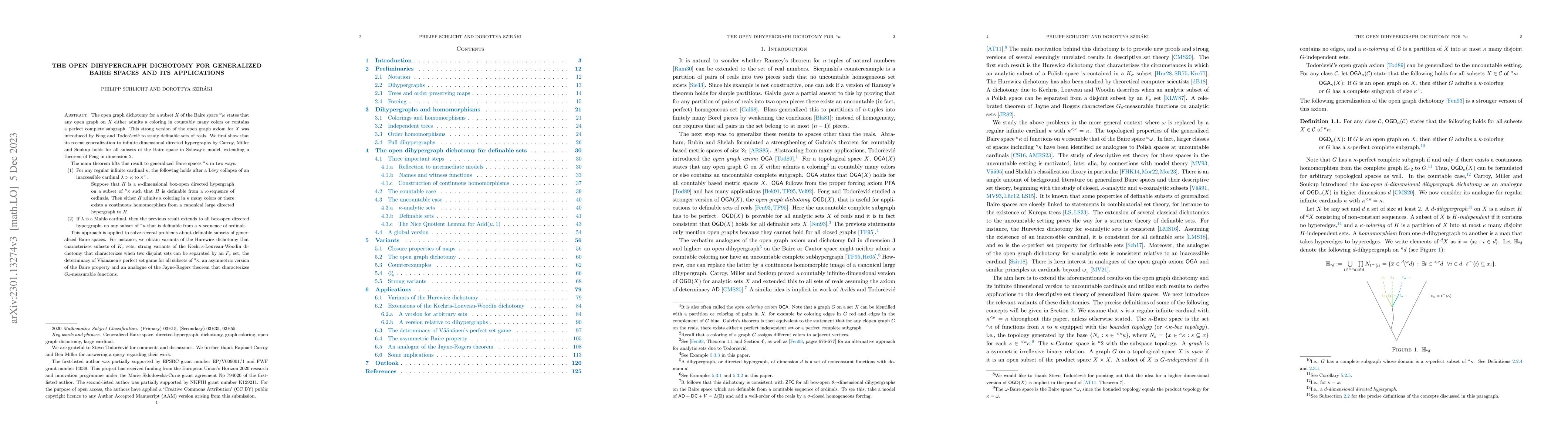 Thumbnail for The open dihypergraph dichotomy for generalized Baire spaces and its
  applications