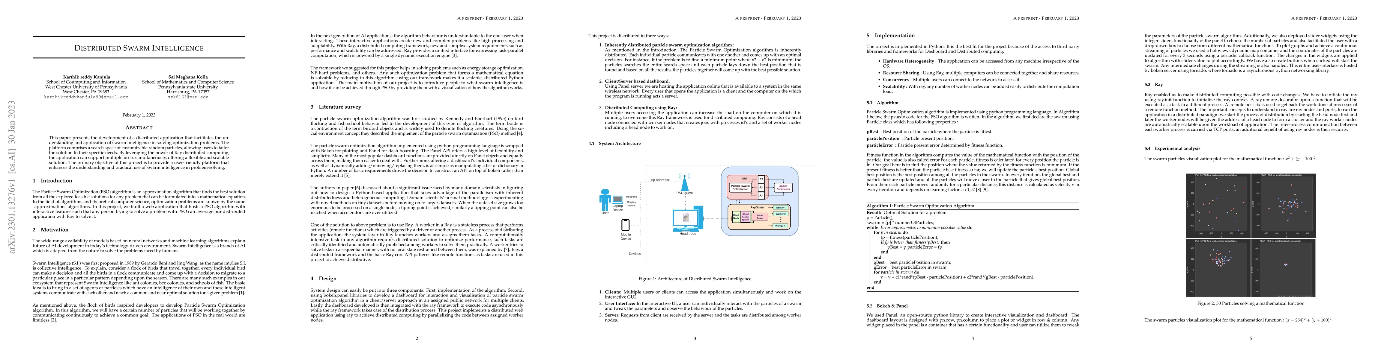 Thumbnail for Distributed Swarm Intelligence