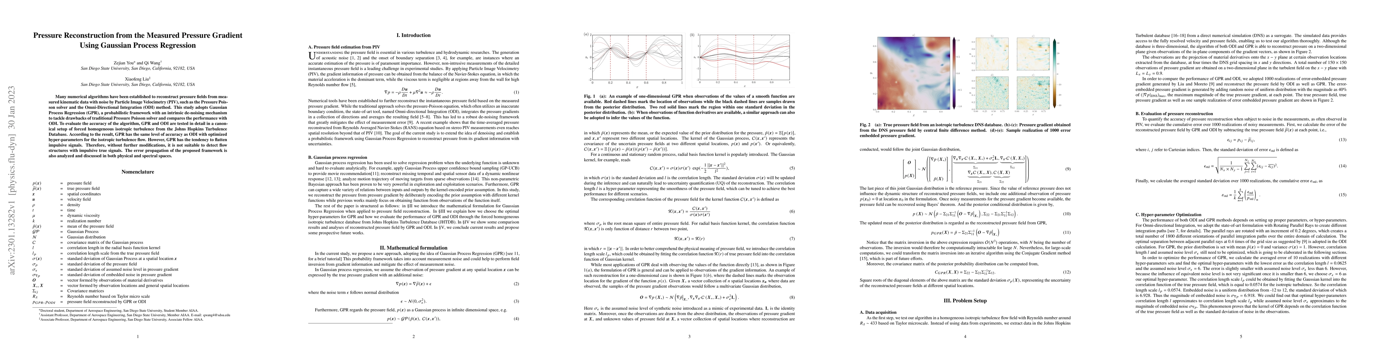 Thumbnail for Pressure Reconstruction from the Measured Pressure Gradient Using
  Gaussian Process Regression