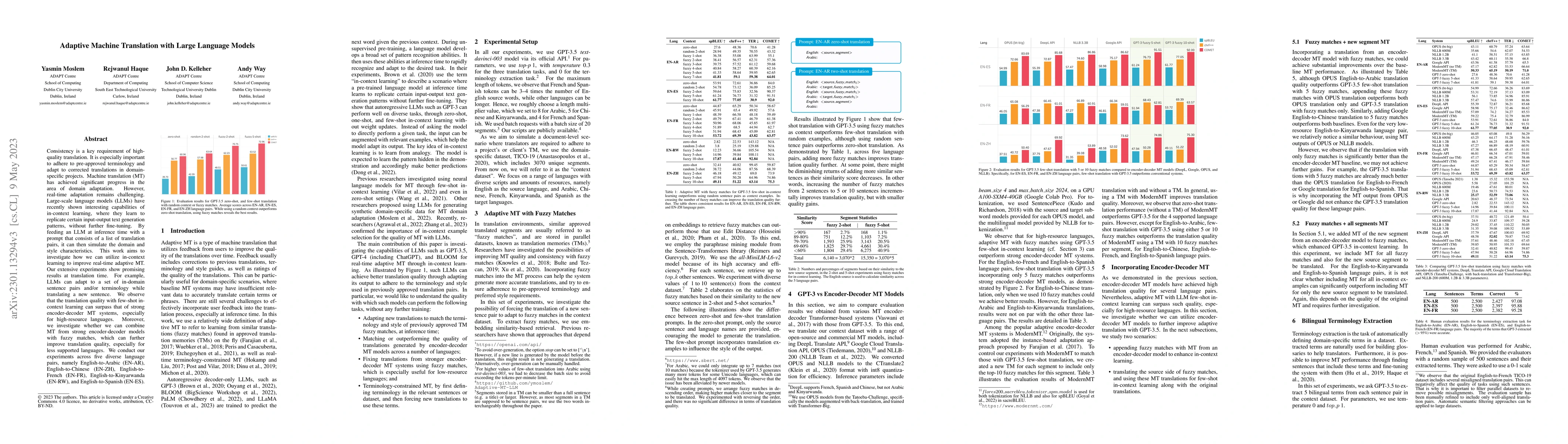 Thumbnail for Adaptive Machine Translation with Large Language Models