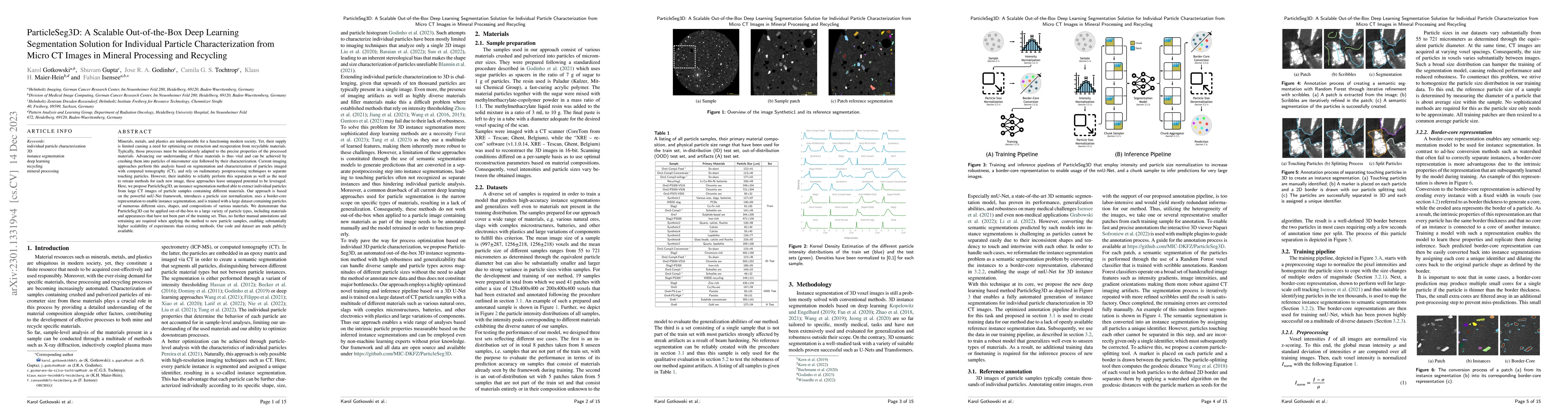 Thumbnail for ParticleSeg3D: A Scalable Out-of-the-Box Deep Learning Segmentation
  Solution for Individual Particle Characterization from Micro CT Images in
  Mineral Processing and Recycling