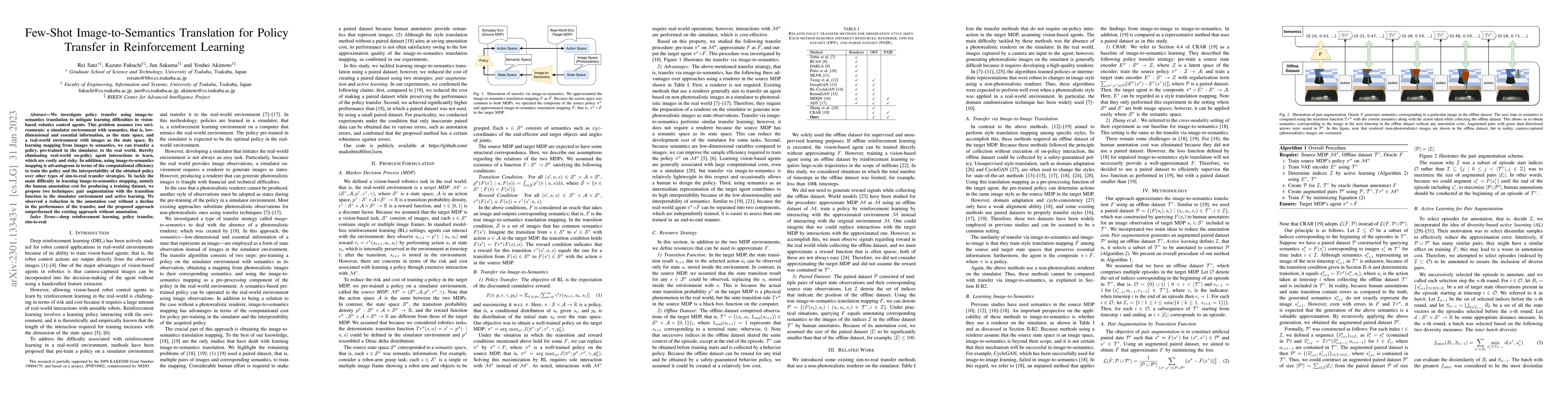 Thumbnail for Few-Shot Image-to-Semantics Translation for Policy Transfer in
  Reinforcement Learning