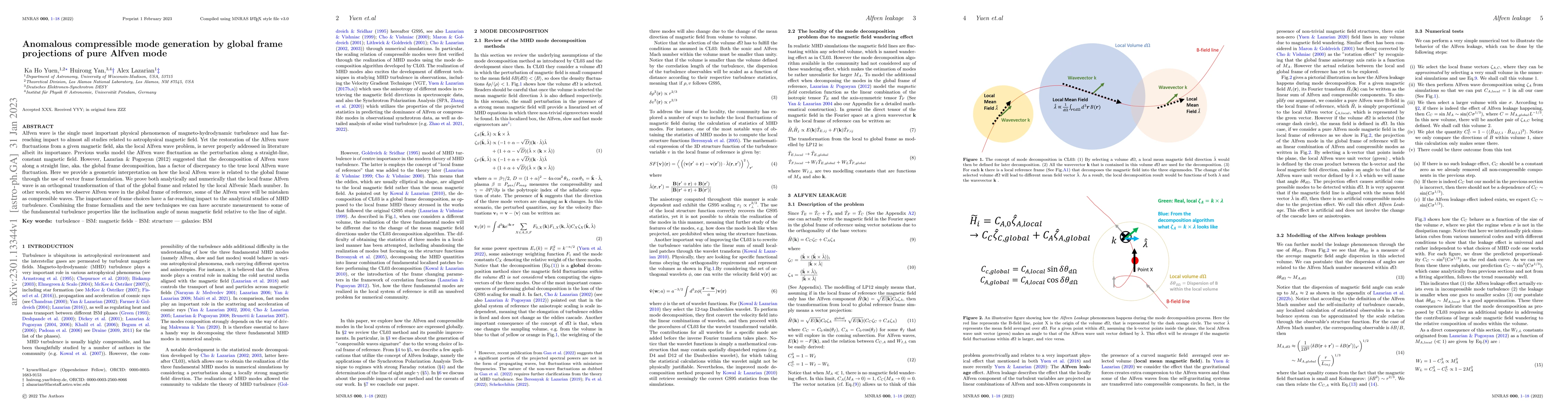 Thumbnail for Anomalous compressible mode generation by global frame projections of
  pure Alfven mode