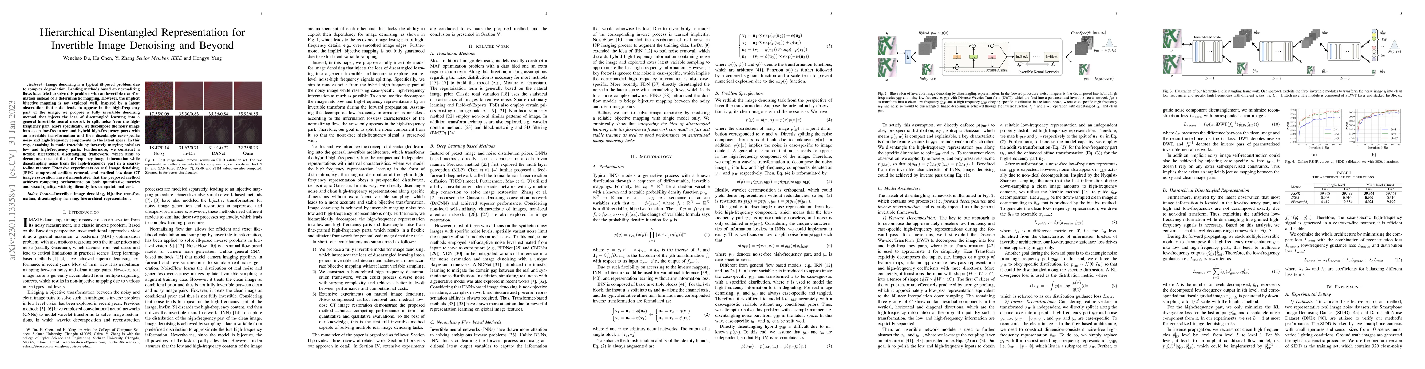 Thumbnail for Hierarchical Disentangled Representation for Invertible Image Denoising
  and Beyond